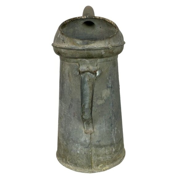 Galvanized Metal Oil Can One Gallon Vintage Weathered Farmhouse Patina - Picture 2 of 7